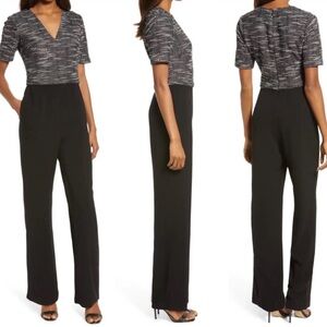 Dress the Population Black and Gray Jumpsuit